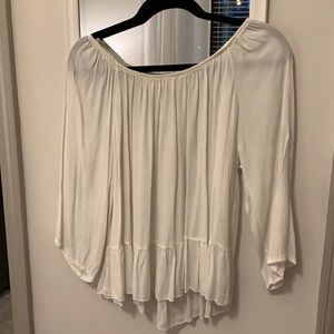 White off the shoulder long sleeve